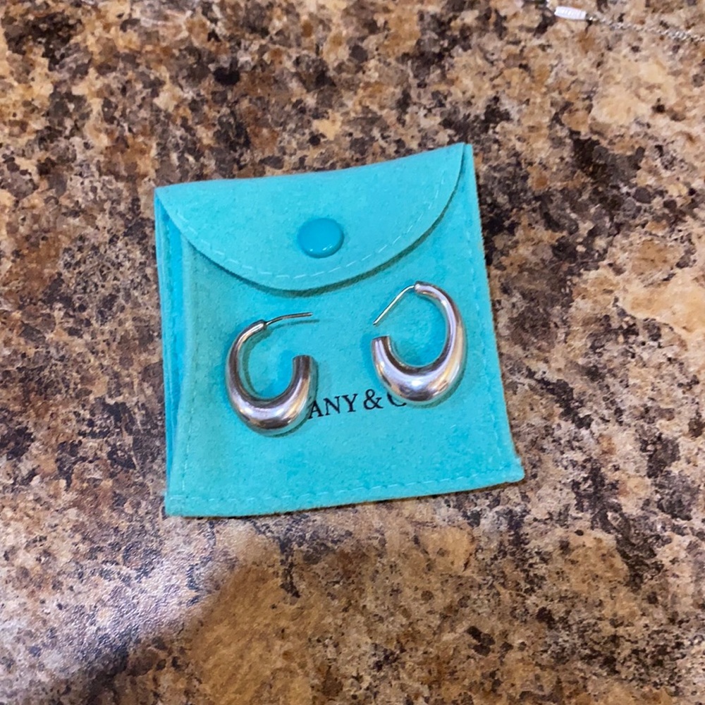 Tiffany & Co. sterling silver droplet earning. Never worn